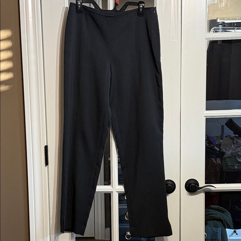 LIZ CLAIBORNE Michaela Smoke Grey Wide Leg Dress Pants Size 8